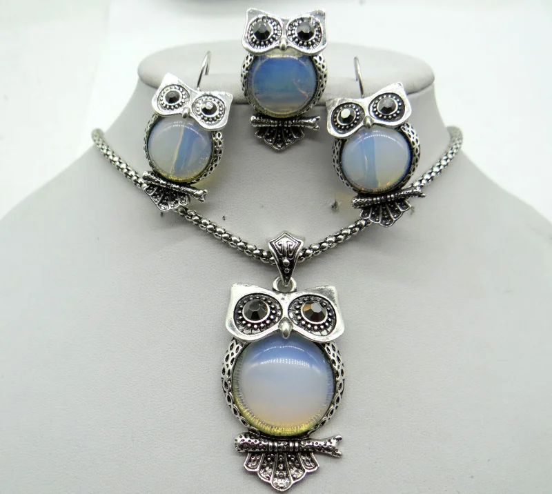 Натуральный камень кварц кристалл бирюзы опал абалона ракушка Кулон Сова для