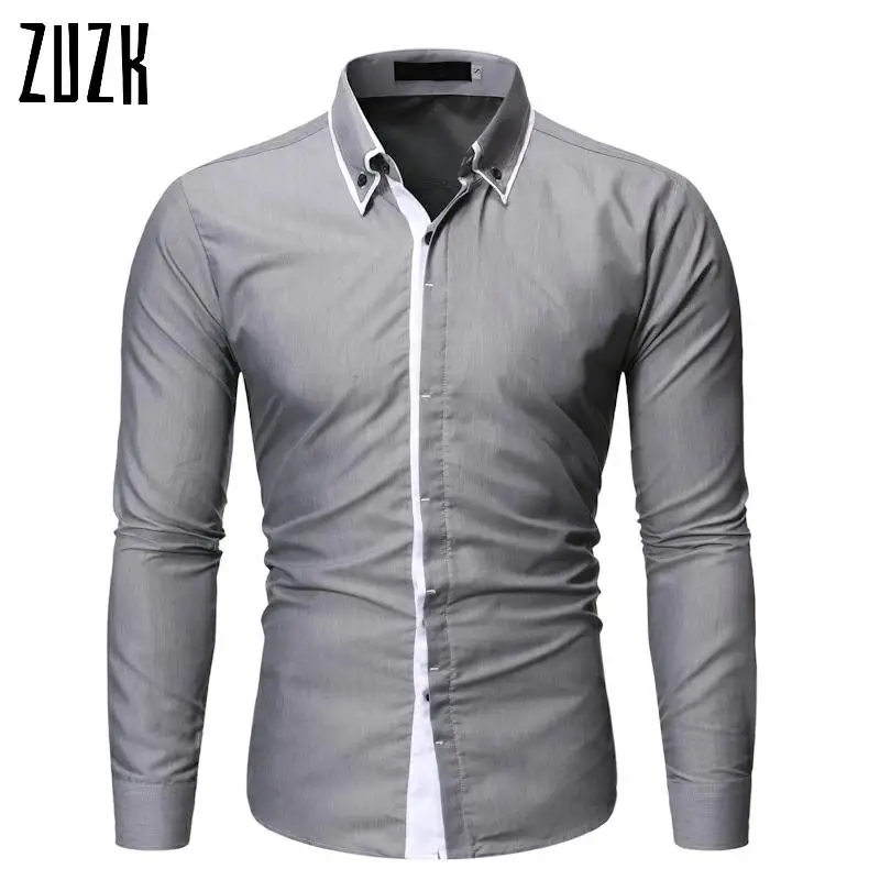 Camisas бросился дропшиппинг Для мужчин Мода 2016 года с длинными рукавами рубашка