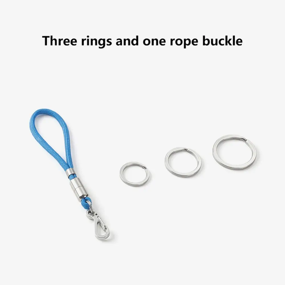 

Outdoor Keychain Carabiner With 3 Key Ring Anti-lost Key Pendant Charms Holder Camping Hiking Keyring Lanyard Tools