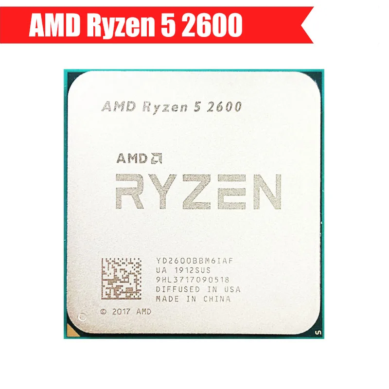 

AMD Ryzen 5 2600 R5 2600 Processor 3.4 GHz 16M 65W Cache Six-Core Twelve-Core YD2600BBM6IAF Socket AM4 Desktop CPU Support X470