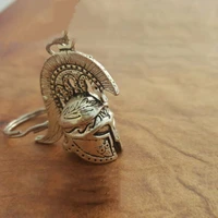 spartan helmet warrior greek gladiator keychain jewelry charm keyring party birthday gift for men boy children new fashion