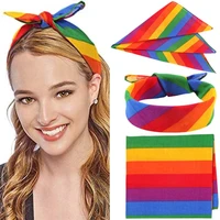 rainbow bandana unisex square scarf for party celebration supplies gay pride lgbtq bandanas headband handkerchief square scarf
