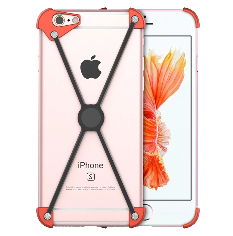 Роскошный Алюминиевый металлический бампер чехол для iPhone 8 7 6 6s/Plus ультратонкий противоударный чехол для телефона Apple iPhone 7 8/Plus бампер
