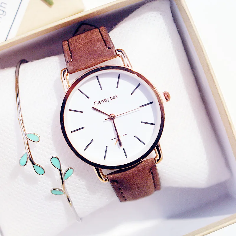 Часы для девушек студенческие часы женщин простые повседневные атмосферные