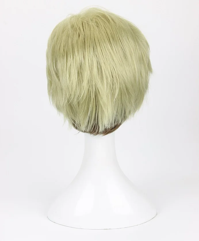 

Attack on Titan Erwin Smith Wig Short Blonde Brown Ombre Color Cosplay Wig + Wig Cap