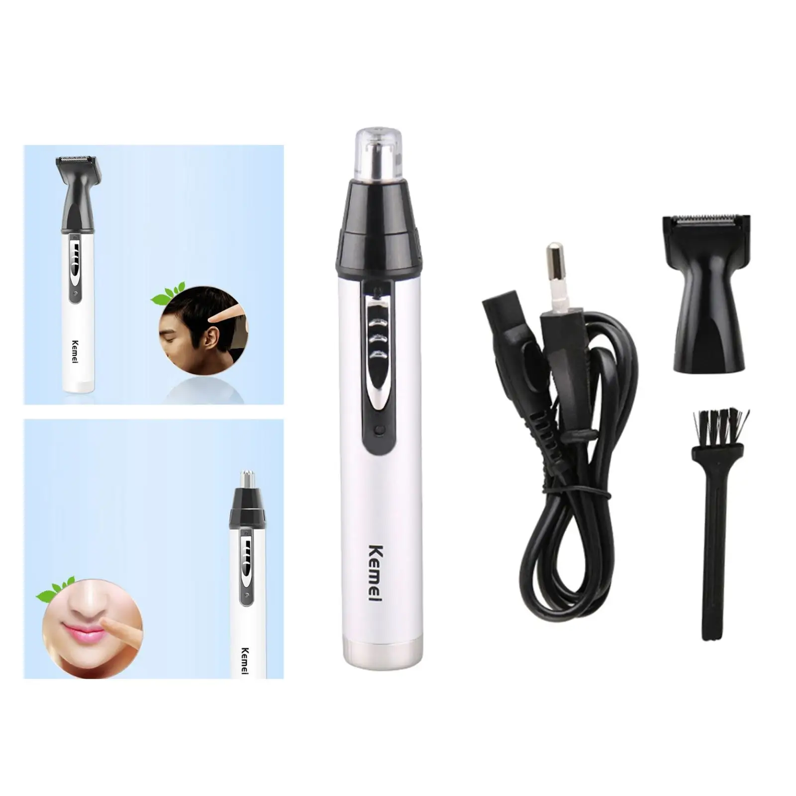 

Professional Painless Facial Nose Hair Trimmer Dual Edge Blades for Men