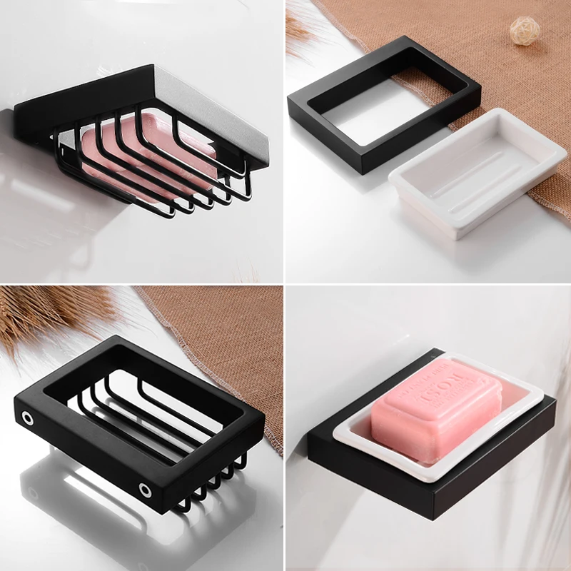 Держатель для полотенец черная алюминиевая вешалка держатель с крюком полка