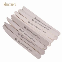 200pcslot wooden knife shape nail file 100180 180240 grit sandpaper lime a ongle buffing white or gray manicure tool file