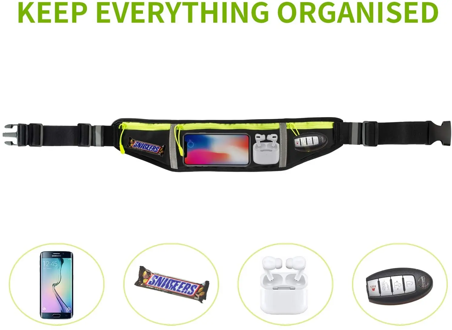 Сумка поясная водонепроницаемая для бега на открытом воздухе | Спорт и