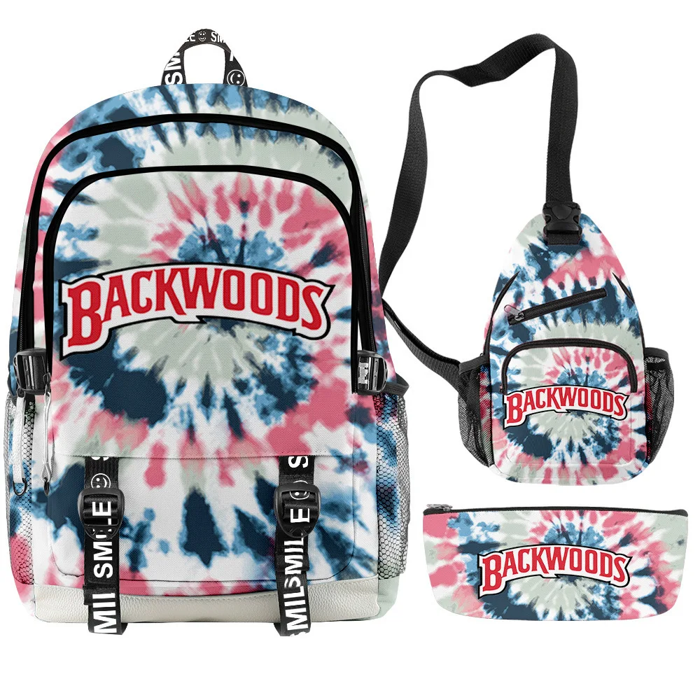 

3D креативный рюкзак для сигар с галстуком-краской, крутой и простой рюкзак, набор из трех предметов, посылка для мужчин и женщин, мужская пов...