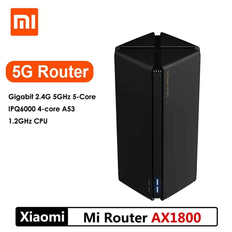 

Wifi роутер Xiaomi Mi AX1800, 6 гигабит, 2,4 ГГц, 5 ядер, два диапазона xiaomi router wifi антенна роутер wi fi 5 ггц
