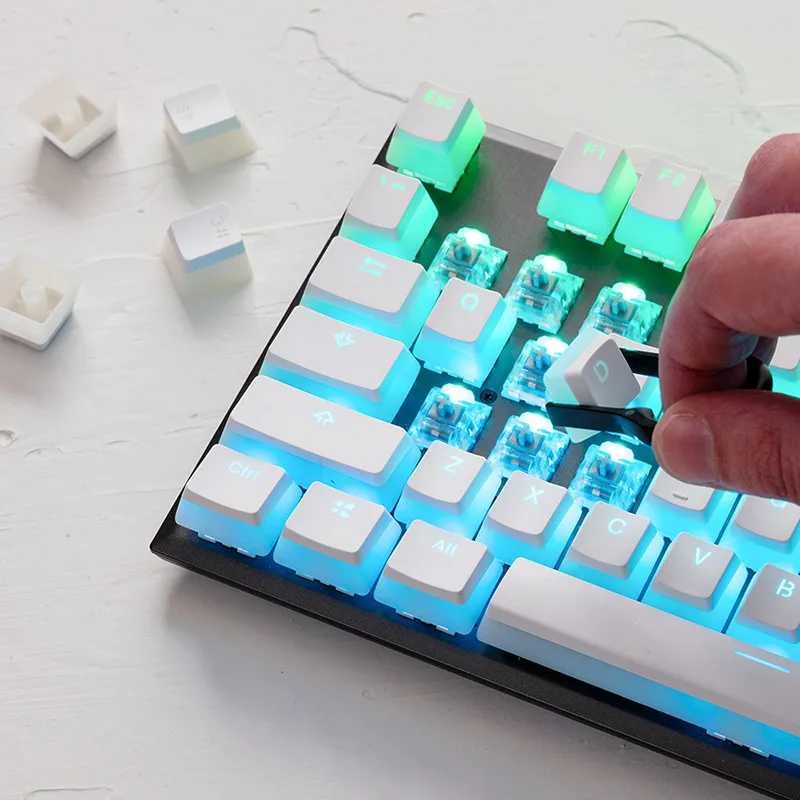 Keycaps Kingston HyperX полупрозрачный keycap PBT с двойным выстрелом полностью 104 совместимый