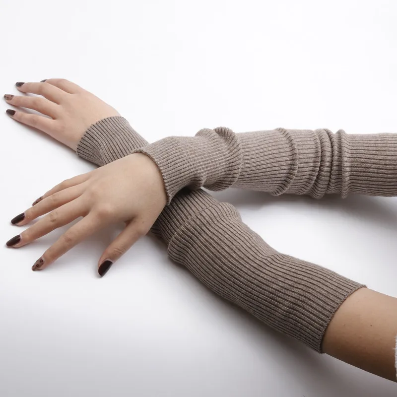 

Осенне-зимние кашемировые женские теплые перчатки с рукавами для отпуска универсальные вязаные рукава с длинным рукавом для отпуска