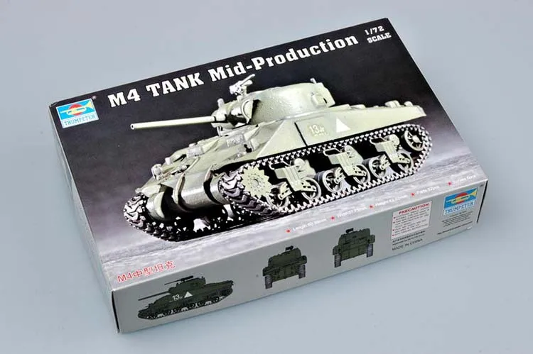 Модель американского танка среднего размера M4 времен Второй мировой войны 1: 72
