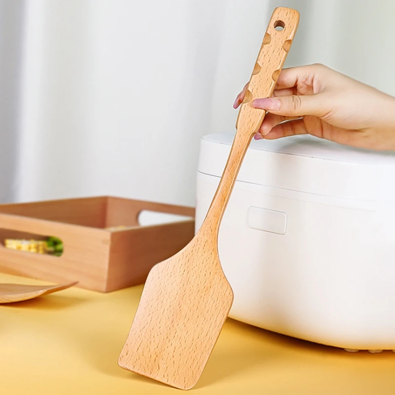Простой деревянный шпатель кухонные принадлежности деревянная ручка кухонная
