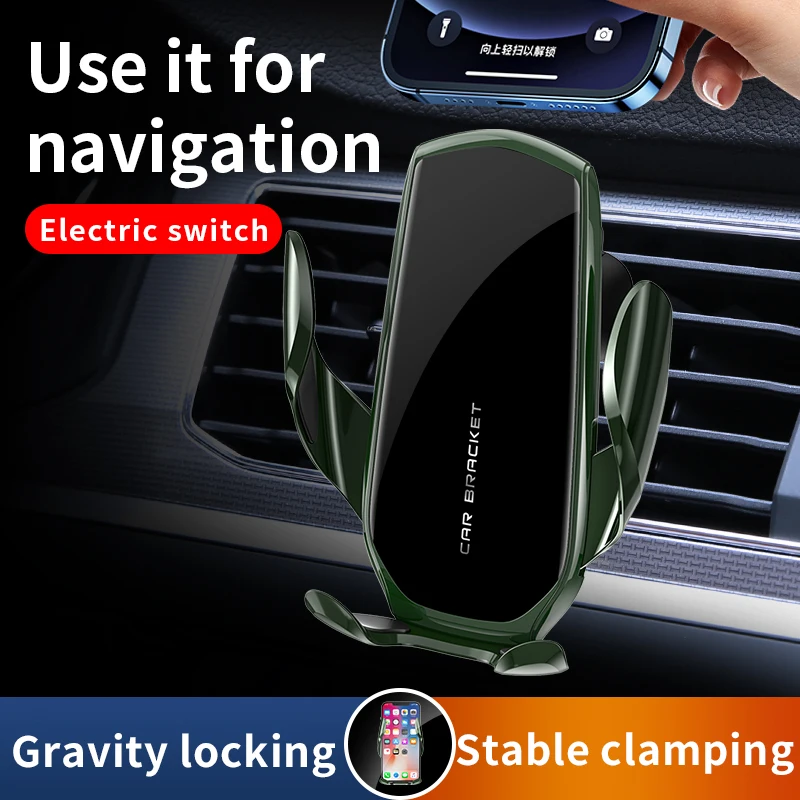 

Universal Gravity Car Mount For Mobile Phone Holder Car Air Vent Clip Stand Cell phone GPS Support For iPhone 1112 13 X Samsung