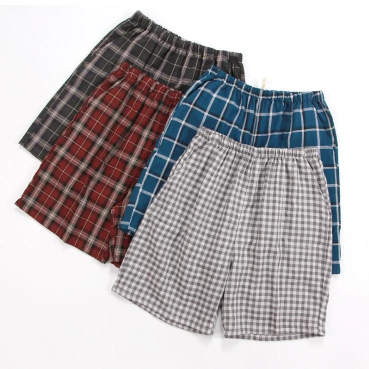 Летние Новые мужские хлопковые домашние брюки с пятью точками шорты двойные