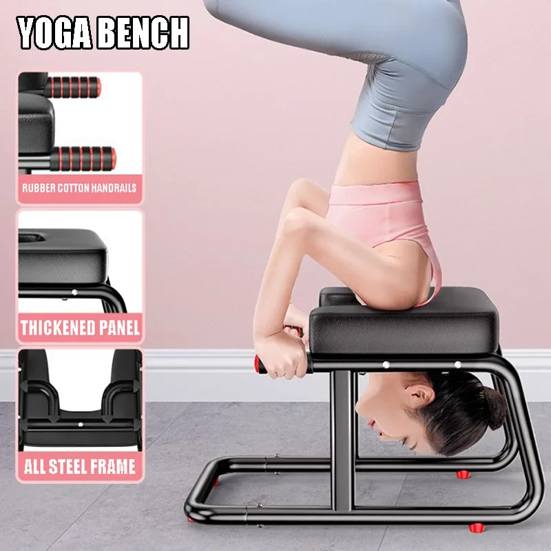 Inverted Device Home Inverted Bench Handstand Chair Yoga Aid Fitness Equipment Stretcher Muscle Training Stand Upside Down Shape