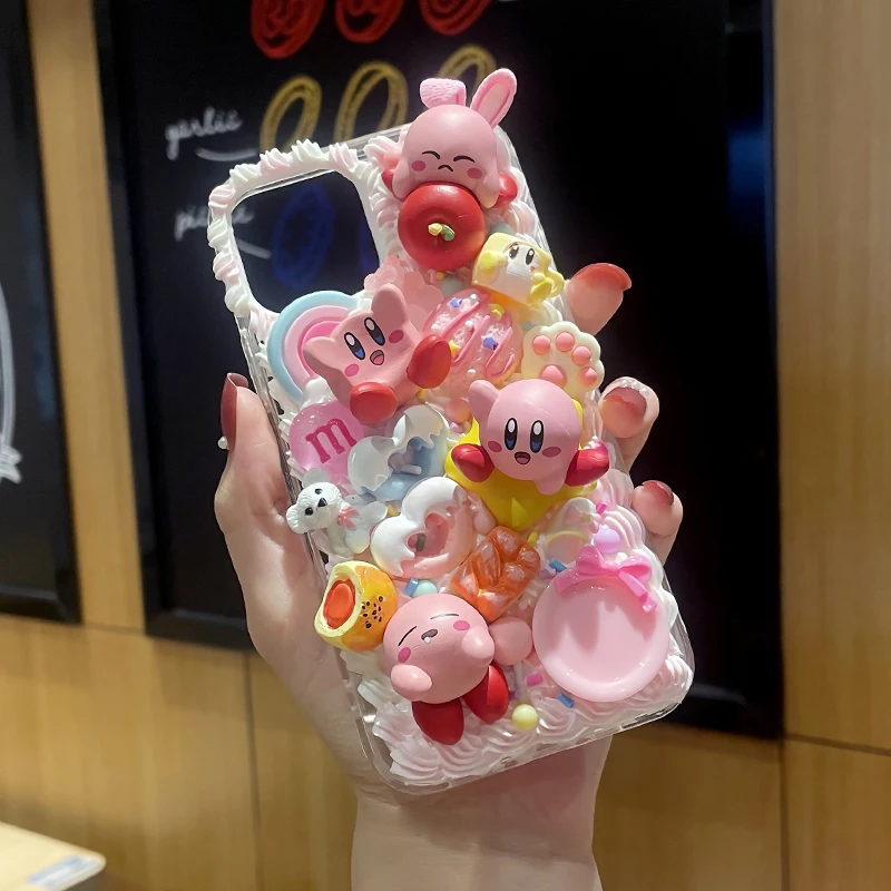 

Handmade For iphone 13 pro max DIY Phone Case ip 6/7/8 plus 3D Cartoon Anime cover 12 11 XS MAX XR Creamy Icecream Bonut shell