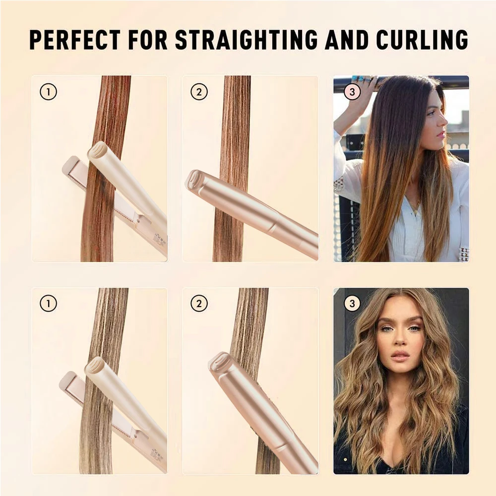 Профессиональный Выпрямитель для волос щипцы завивки 2 в 1 турмалин Керамика