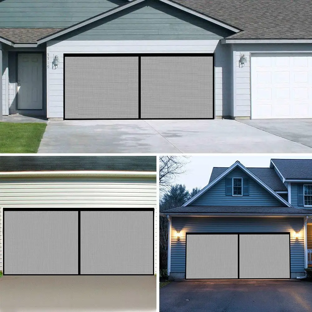 

Double Garage Door Screen Bottom Insect Bug Mesh Summer Accessories Supplies Household O4G6
