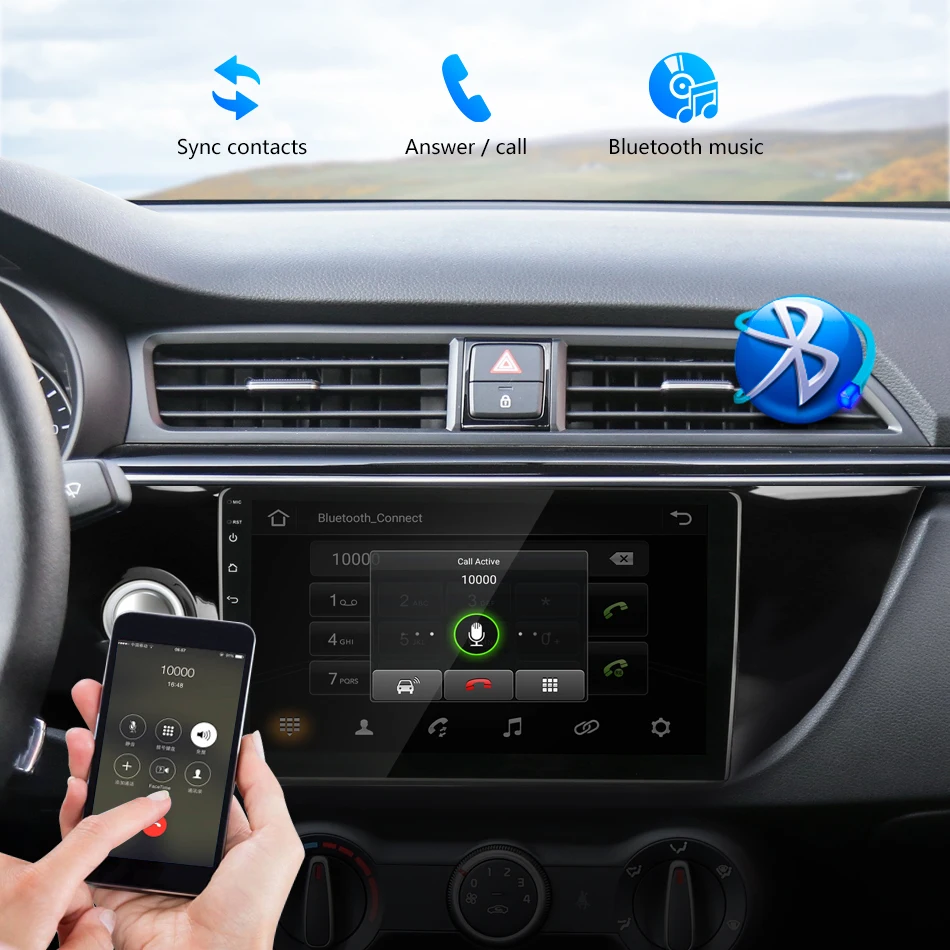 Vtopek 1" 4G wifi Android автомобильный Радио плеер 2G+ 32G DSP Мультимедиа Видео плеер 2 Din DVD gps навигация RDS для KIA RIO 4