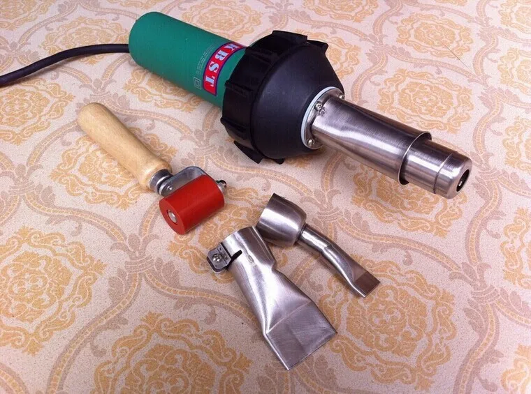 free shipping 1600W /220V/110V hot air welding gun plastic welder(40mm+20mm flat nozzle+pressure roller) for Plastic Welding | Инструменты