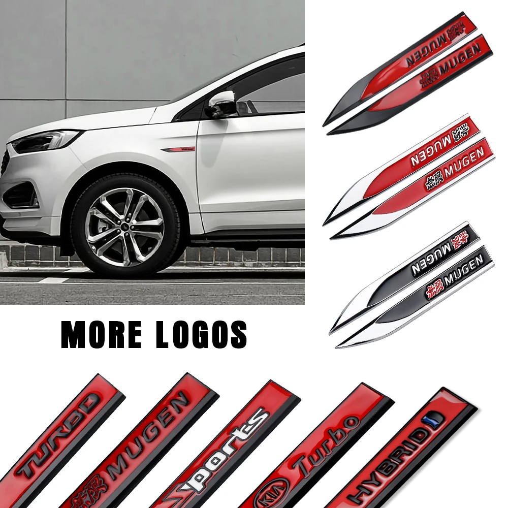 2 шт. 3D металлические наклейки на боковые крылья автомобиля VW Volkswagen Tiguan R Golf 4 5 6 7 T4