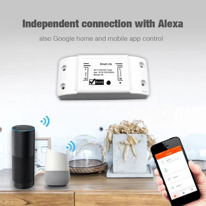 WI-FI Беспроводной умный переключатель AC90-250V 50/60Hz легкая и Утонченная модная атмосфера дистанционного Управление умная розетка таймер