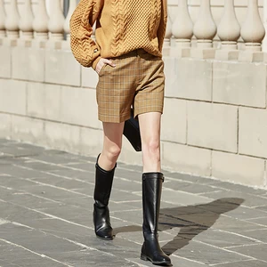 Женские широкие шорты AEL, коричневые шорты с высокой талией, большие размеры, летний светильник, 2019