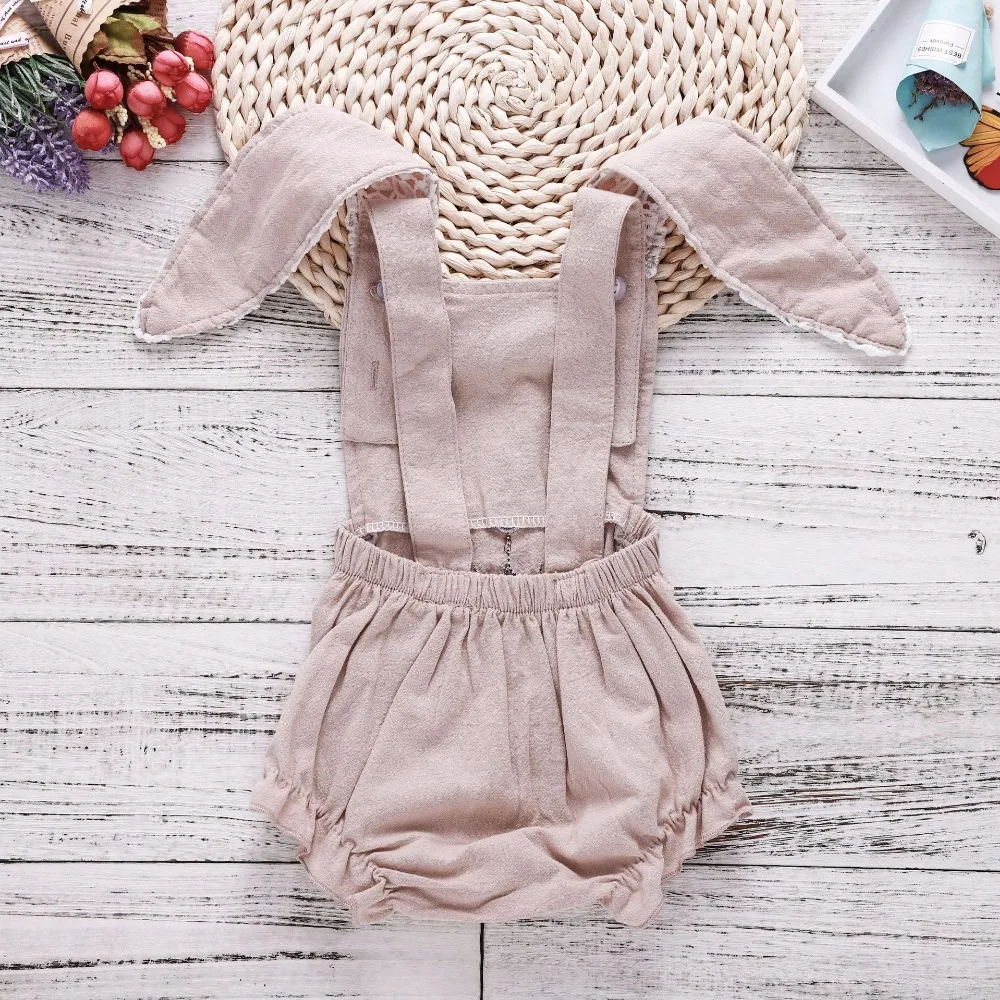 Baby Bodysuit Khaki Lovely Rabbit Ears Girl Onesie Bodysuits New Born Newborn Clothes Funny Dropshipping | Детская одежда и обувь