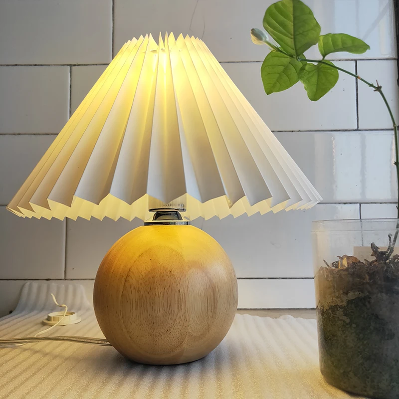 

Pleats Lampshade for Table Lamp Standing Floor Lamps Korean Style Pleated Lampshade Cute Desk Lamp Shade Bedroom Lamps E27