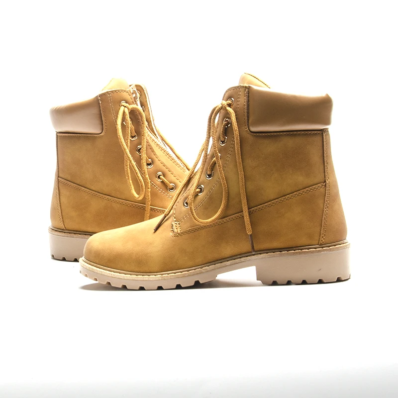 Fujin/Новые розовые женские ботинки Сезон осень Повседневные однотонные ботильоны