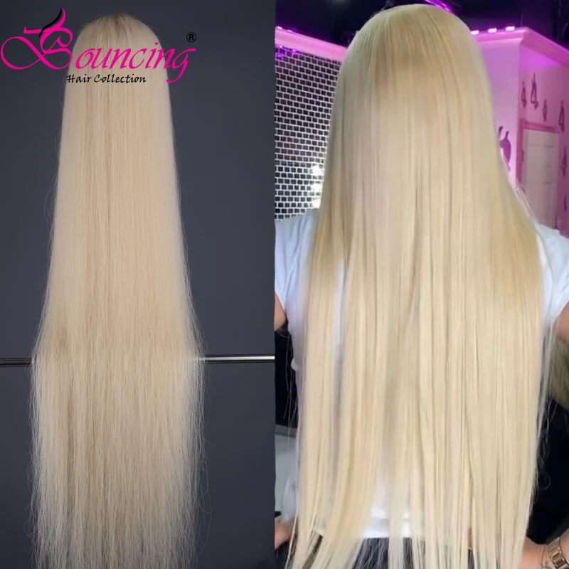 Парик с прыгающими волосами парик на полной сетке 613 светлые волосы прямые