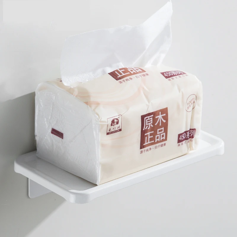 

White/Black Paper Holder Bathroom Hardware Phone Rack Toilet Shelf Space Aluminum Paper Rack