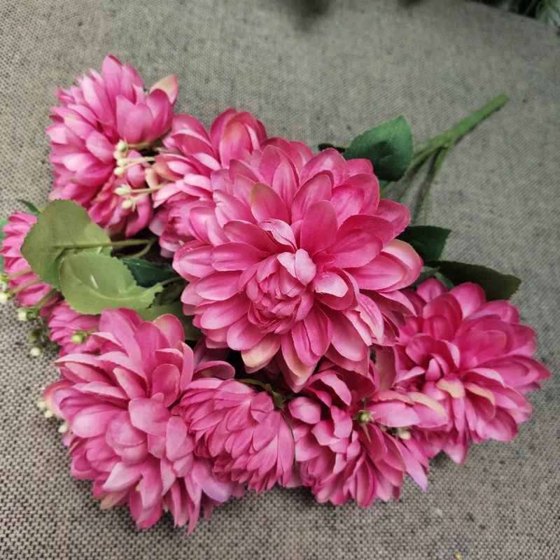 49 см 9 головок искусственные цветы Георгии украшение для дома свадебная