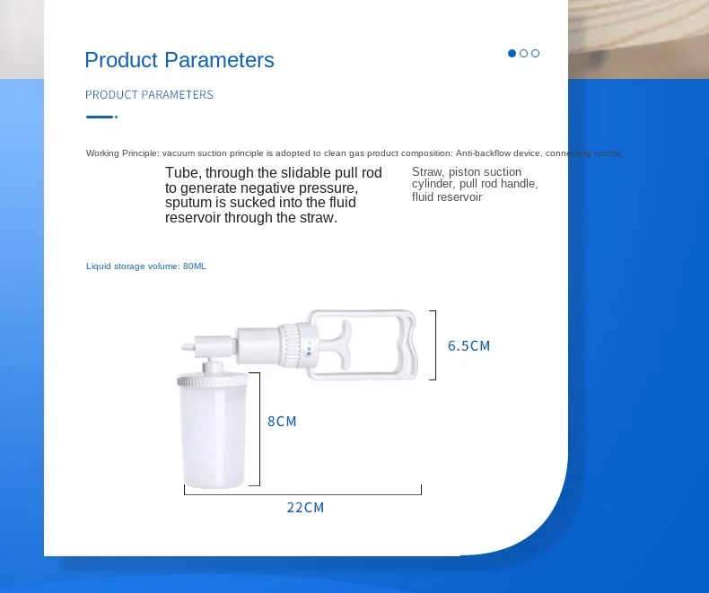 

Portable Negative Pressure Manual Sputum Aspirator Household Elderly Paralysis Patient Elderly Medical Sputum Suction Artifact