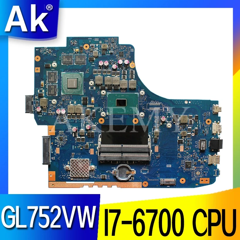 Bestellen ROG GL752VW Motherboard Mit I7-6700 CPU N16P-GX-A1 Mainboard REV2.0 / 2.1 Für ASUS GL752V GL752 FX71PRO Laptop Motherboard