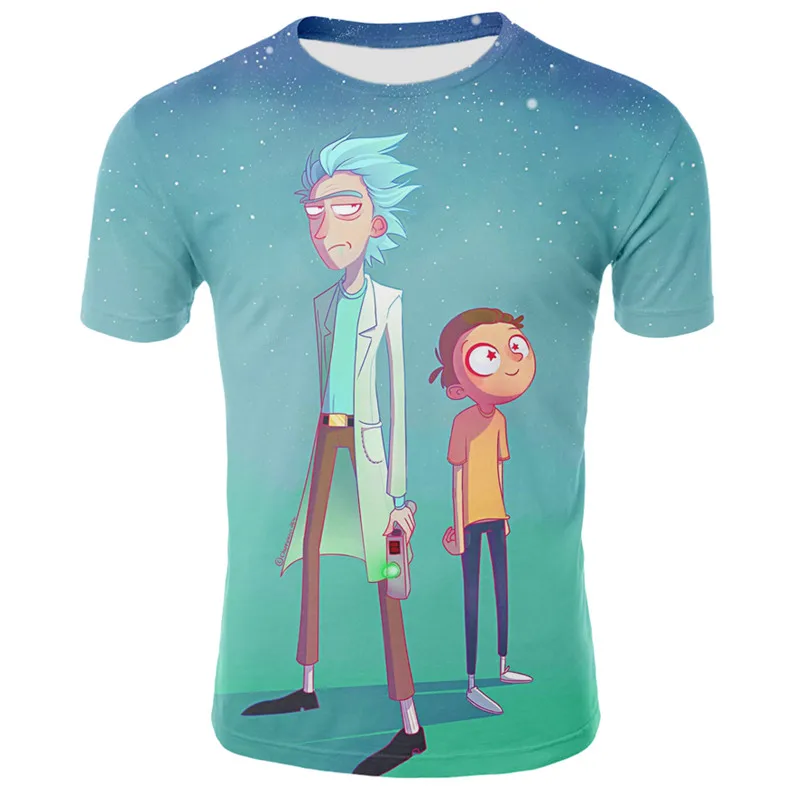 Новинка года; футболка с Мужская 3D футболка Rick and marty By Jm2; летняя футболка; футболки с короткими рукавами и круглым вырезом; Прямая поставка; - Color: TX-DM-1193