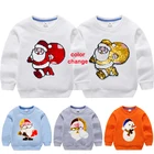 Осенне-зимний детский свитшот, одежда для маленьких девочек и мальчиков, Рождественская одежда для малышей, Детский костюм для девочек