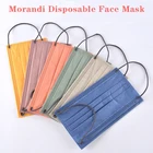 Маски для взрослых Morandi, одноразовая маска для лица, защитная маска, хирургическая 3-слойная маска для лица, хирургические маски