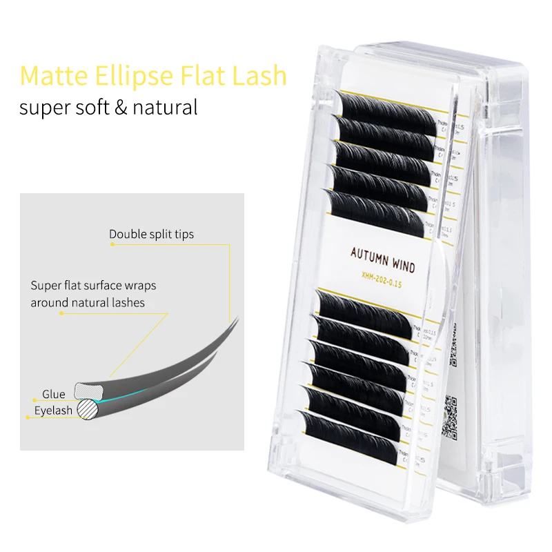 Efc beauty 0 12 15 Индивидуальные ресницы эллипс матовые плоские наращивание ресниц |