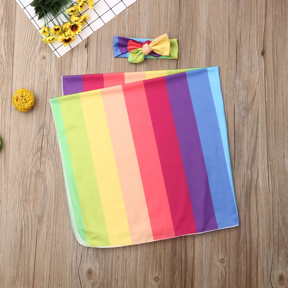 Детское Радужное покрывало для новорожденных девочек и мальчиков 0 6 м мягкое