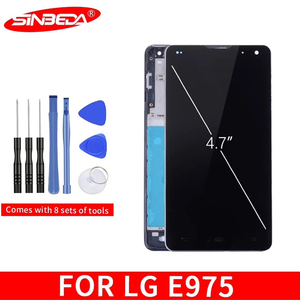 Sinbeda 4 7 &quotдля LG E975 ЖК-дисплей сенсорный экран с рамкой дигитайзер Замена для