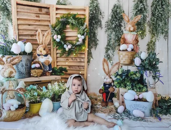 Весенний Цветок Пасхальный фон белая деревянная доска для новорожденных портрет