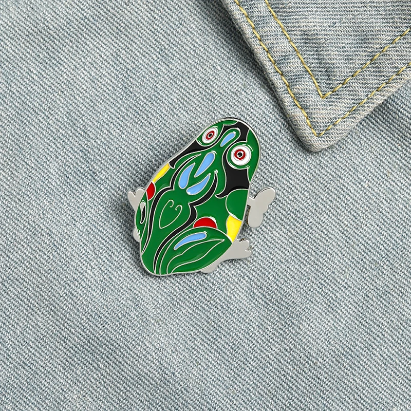 

Chinese children's toys Enamel Pins Clockwork Leapfrog Brooches Lapel Badges Fashion Pins Gifts for Friends Wholesale Jewelry