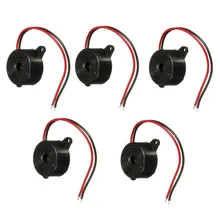 Arrival Durable 3-24V Piezo Electronic Buzzer Alarm 95DB Continuous Sound Beeper For Arduino Car Van (Pack of 5)