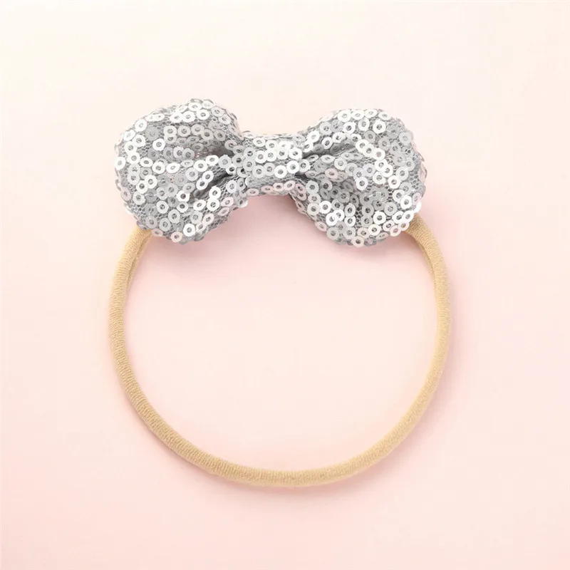 

Babys Bow Hair Band Nylon Headband For Baby Girls Stretch Headwear Hair Accessories Cotton Bow Head Wrap