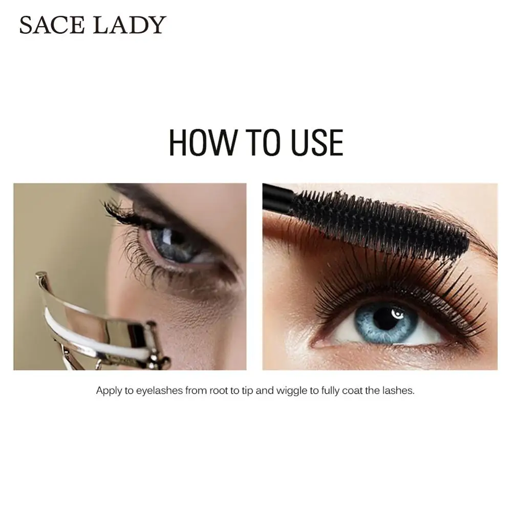 SACE LADY тушь для ресниц Макияж подкручивание густых водоСТОЙКАЯ 4D шелковое волокно
