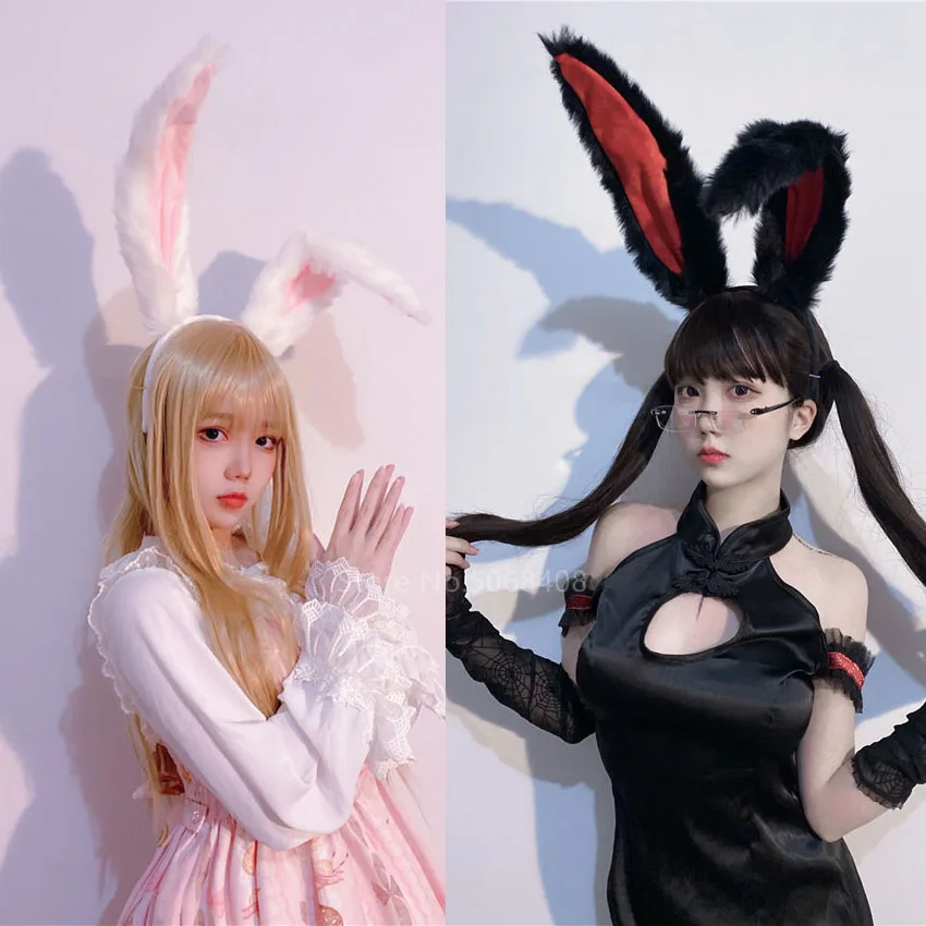 Kawaii Bont Lolita Japanse Kawaii Meisjes Carnaval Cosplay Kostuum Vrouwen Meisjes Bont Lange Konijn Oor Feed Katten Kat Zachte Oor hoofddeksels Kawaii Bont Lolita Japanse Kawaii Meisjes Carnaval Cosplay Kostuum Vrouwen Meisjes Bont Lange Konijn Oor Feed Katten Kat Zachte Oor hoofddeksels